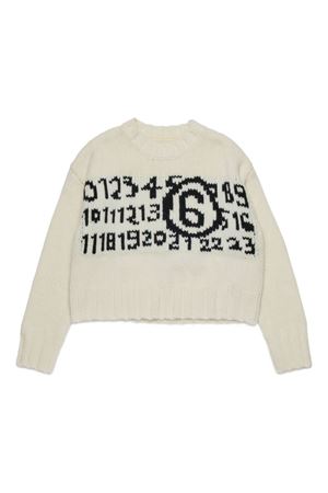 maglione in lana bianco MM6 KIDS | M60882MM06MM6101